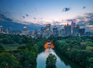 piedmont park and atlanta georgia skyline piedmont park and atlanta georgia skyline